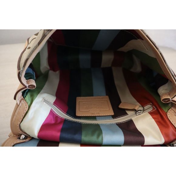 Coach Willis Brown Signature Canvas Leather ''70th Anniversary'' Crossbody Bag - Picture 16 of 16